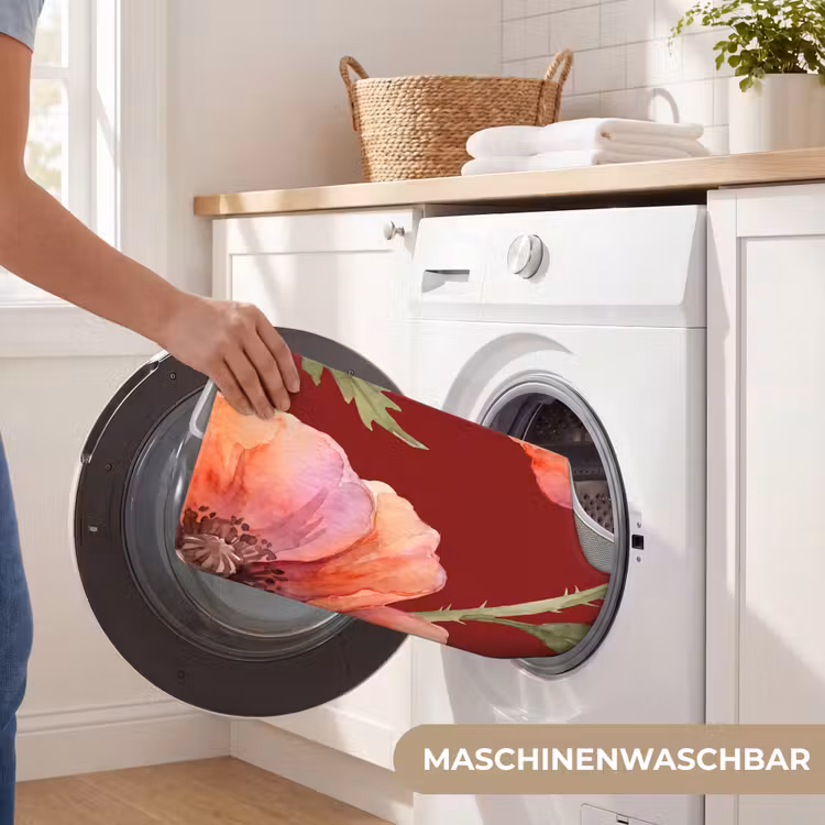 WC Vorleger - Blumen – Aquarell – Rot — 7