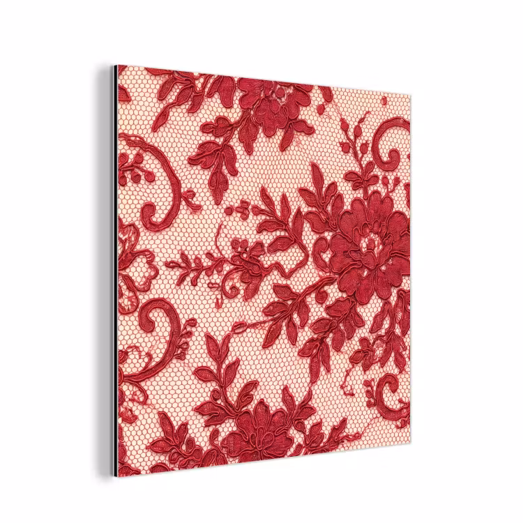 Alu-Dibond-Bild - Rote Spitze – Blumen — 1