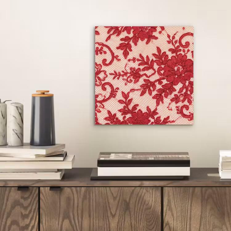 Alu-Dibond-Bild - Rote Spitze – Blumen — 2