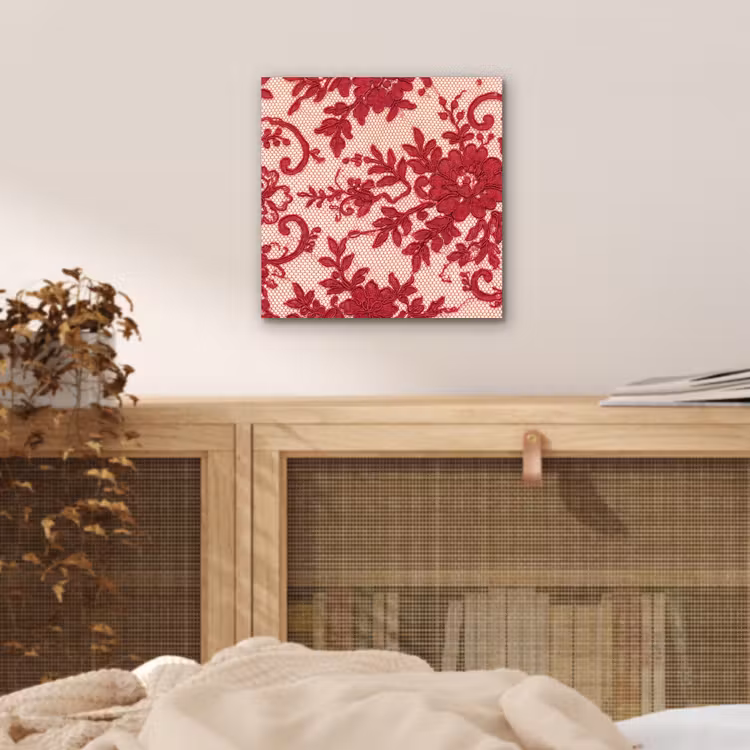 Alu-Dibond-Bild - Rote Spitze – Blumen — 4