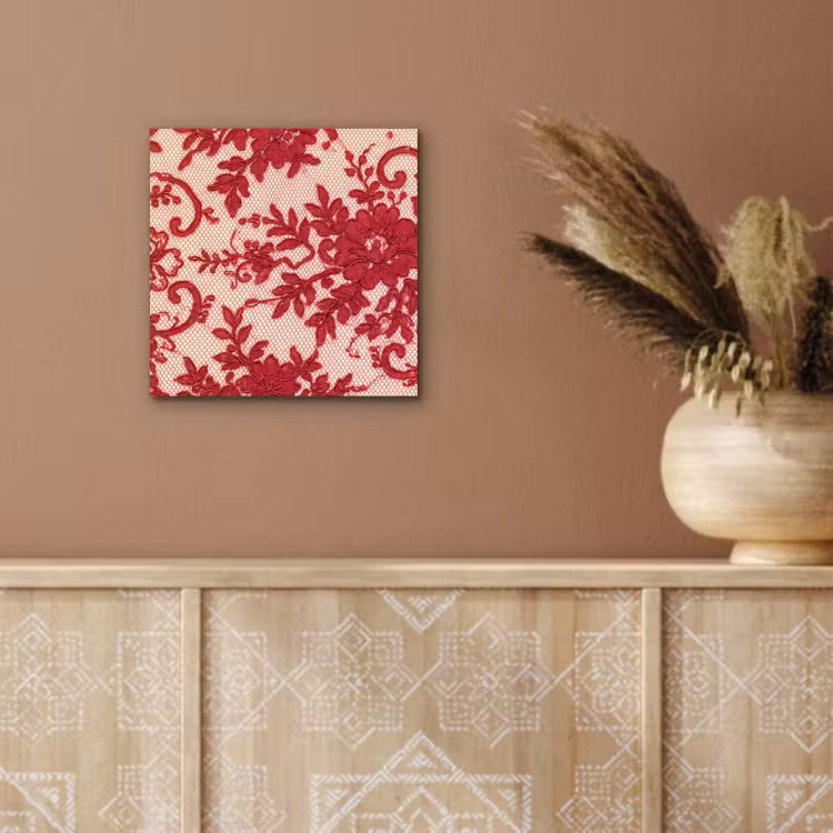 Alu-Dibond-Bild - Rote Spitze – Blumen — 5