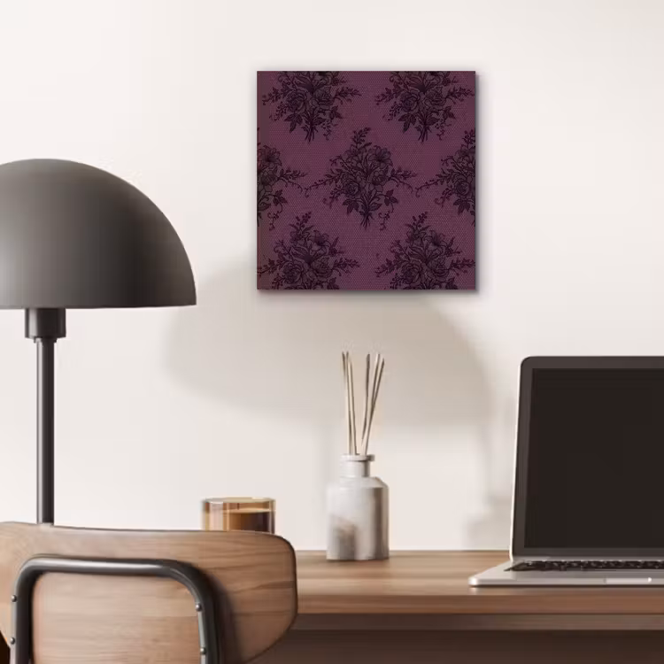 Alu-Dibond-Bild - Spitzenmuster – Blumen – Lila — 6