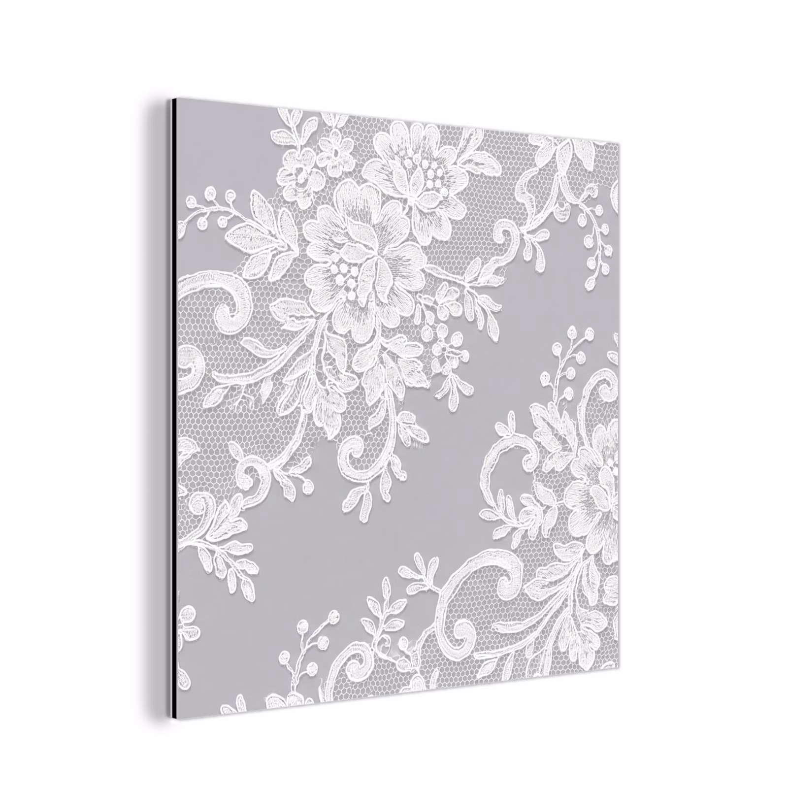 Alu-Dibond-Bild - Spitze – Blume – Muster — 1