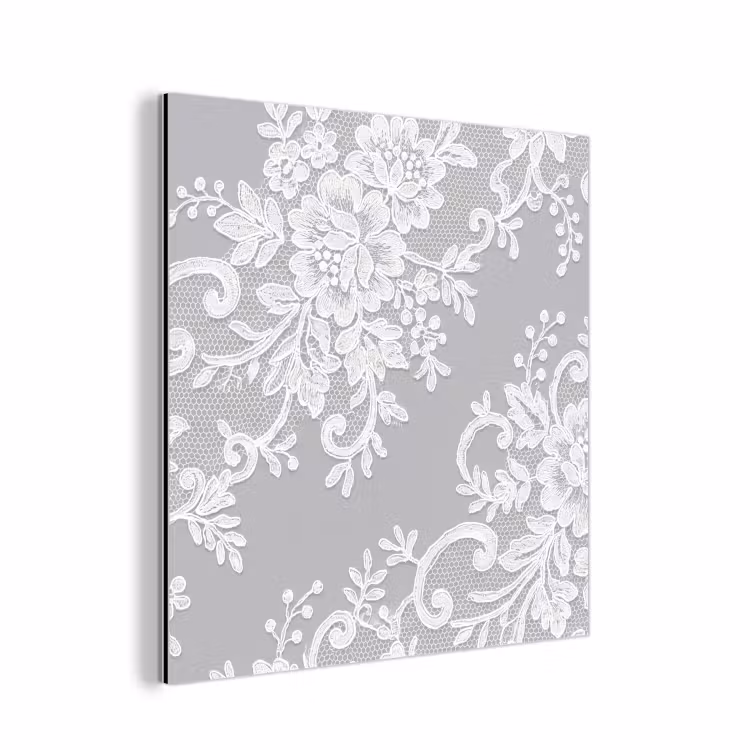 Alu-Dibond-Bild - Spitze – Blume – Muster — 1