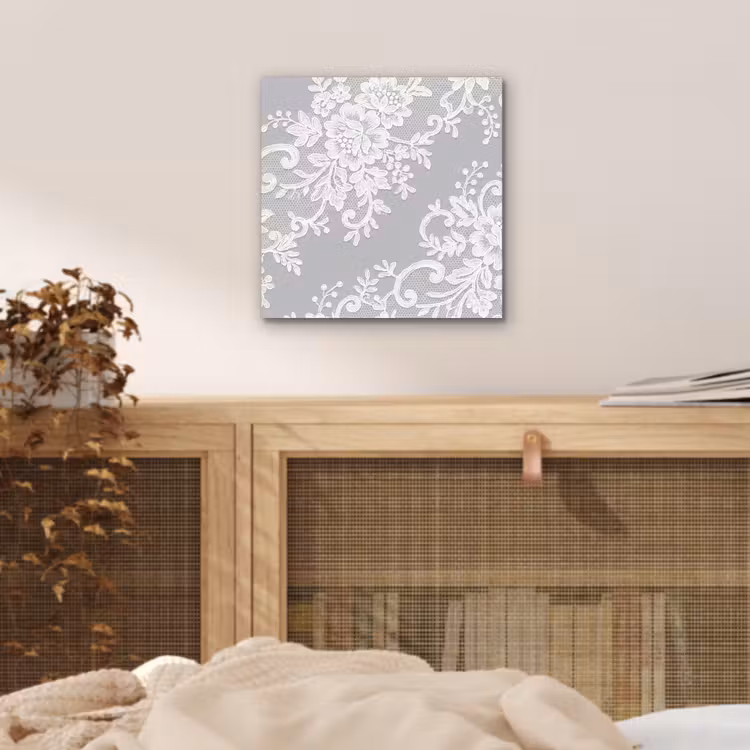 Alu-Dibond-Bild - Spitze – Blume – Muster — 4