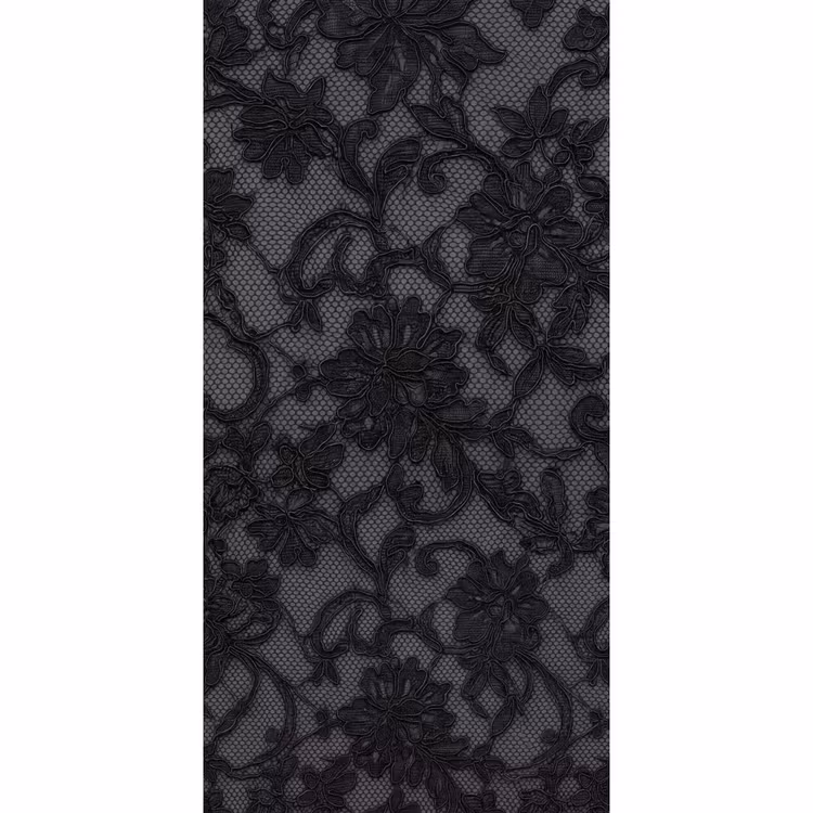 Tapete - Spitze – Blumen – Schwarz — 2
