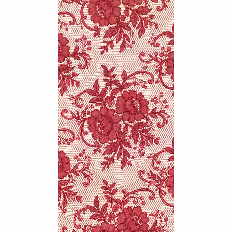 Tapete - Rote Spitze – Blumen — 2