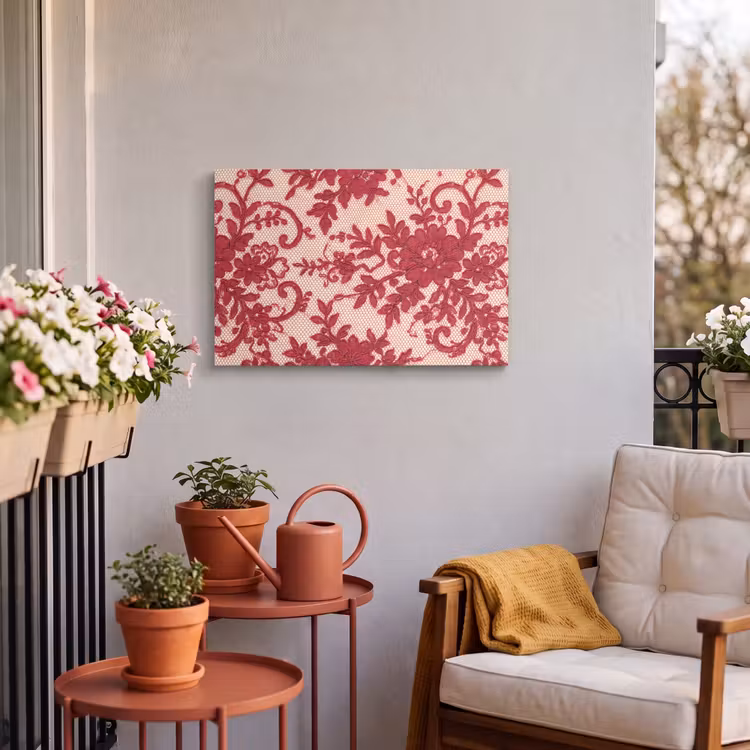 Outdoor Leinwand - Rote Spitze – Blumen — 3