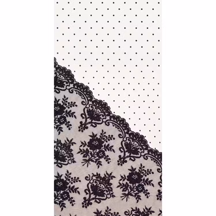 Tapete - Schwarze Spitze – Blumen — 2