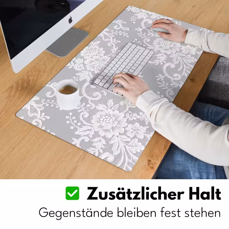Schreibtischunterlage - Spitze – Blume – Muster — 3