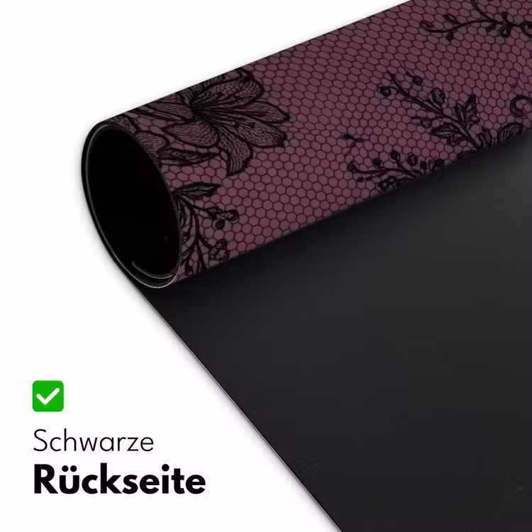 Schreibtischunterlage - Spitzenmuster – Blumen – Lila — 2