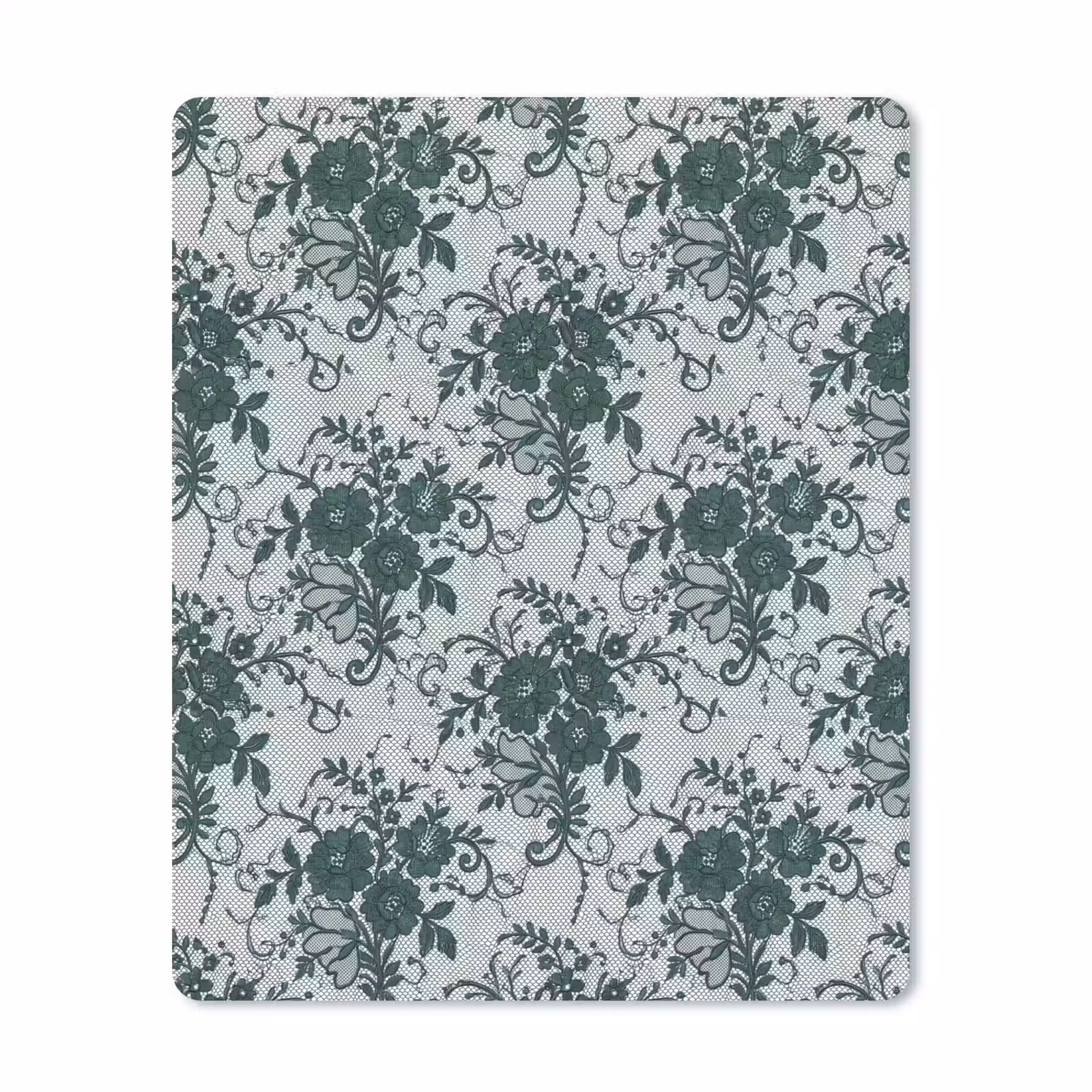 Mauspad - Spitze – Blumen – Grün — 1
