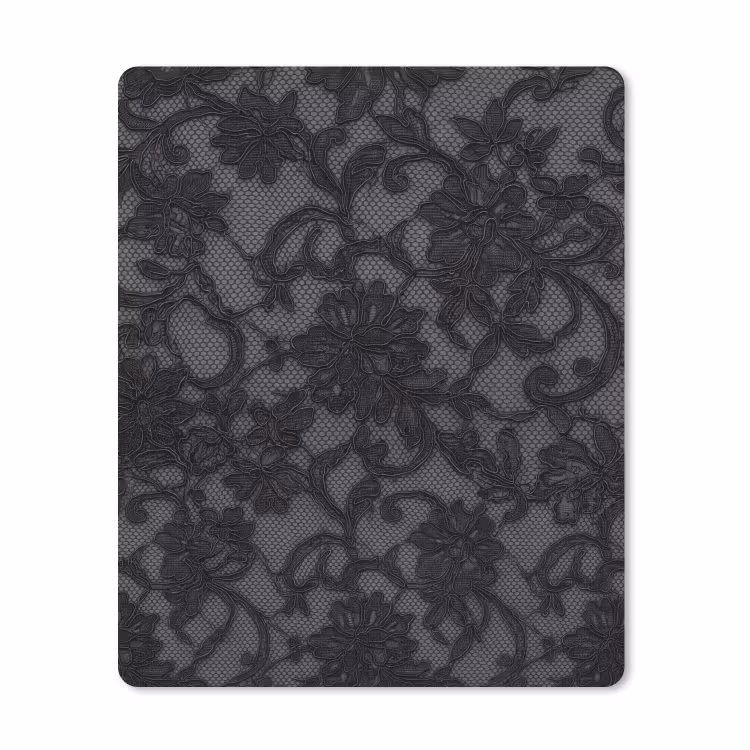 Mauspad - Spitze – Blumen – Schwarz — 1