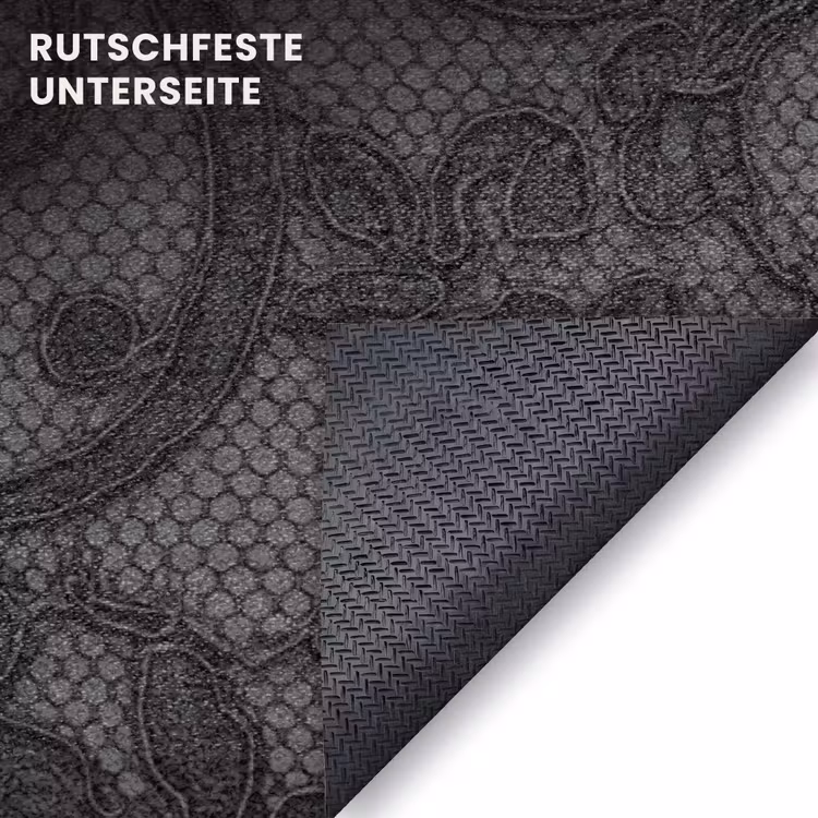 Fußmatte - Spitze – Blumen – Schwarz — 6