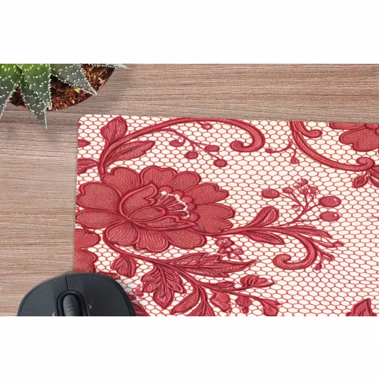 Mauspad - Rote Spitze – Blumen — 5