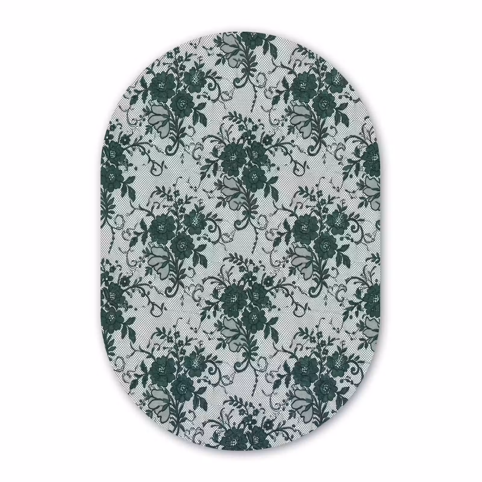 Forexbild Oval - Spitze – Blumen – Grün — 1