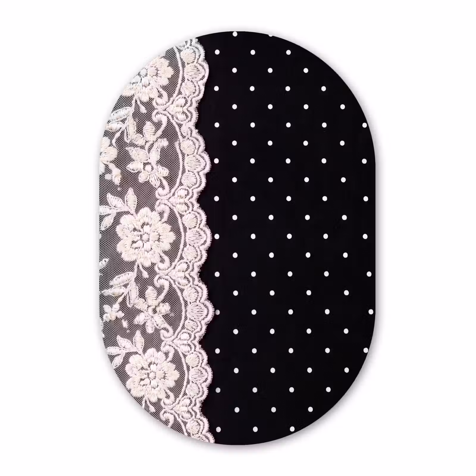 Forexbild Oval - Weiße Spitze – Schnittmuster — 1