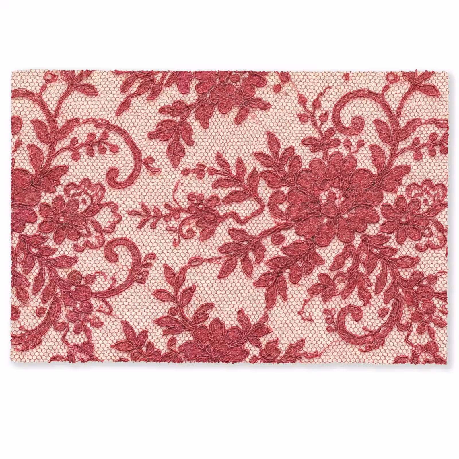 Fußmatte - Rote Spitze – Blumen — 1