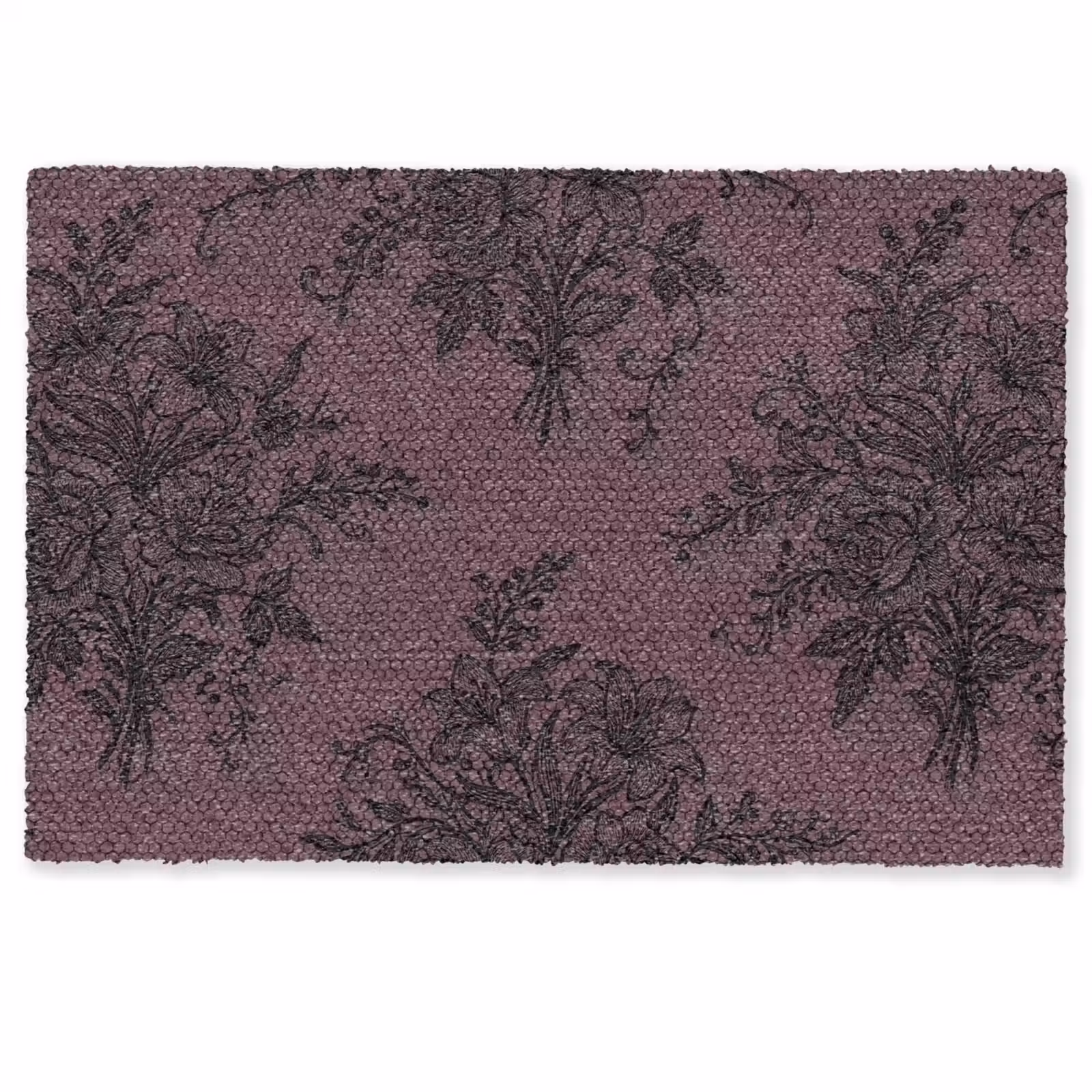 Fußmatte - Spitzenmuster – Blumen – Lila — 1