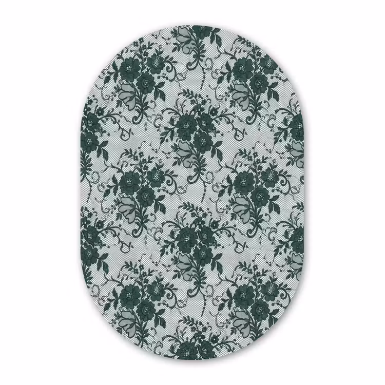 Forexbild Oval - Spitze – Blumen – Grün — 1
