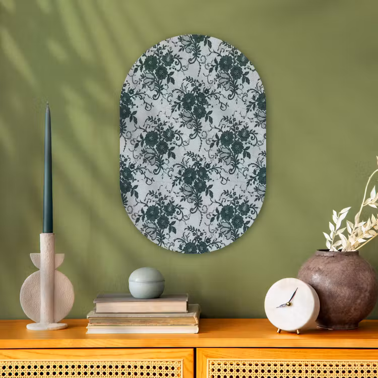 Forexbild Oval - Spitze – Blumen – Grün — 3