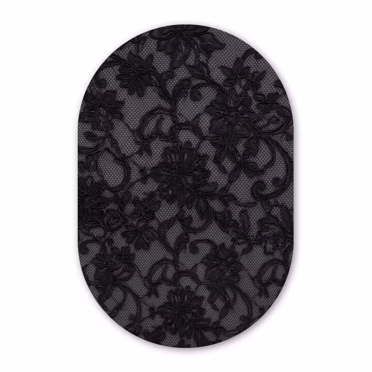 Forexbild Oval - Spitze – Blumen – Schwarz — 1