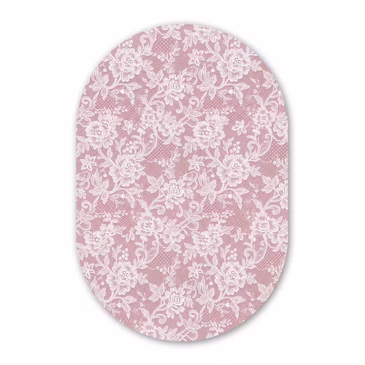 Forexbild Oval - Spitze – Blumen – Weiß — 1