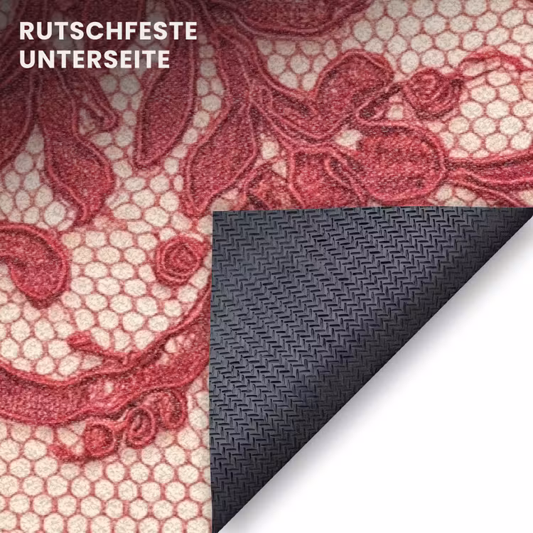 Fußmatte - Rote Spitze – Blumen — 6