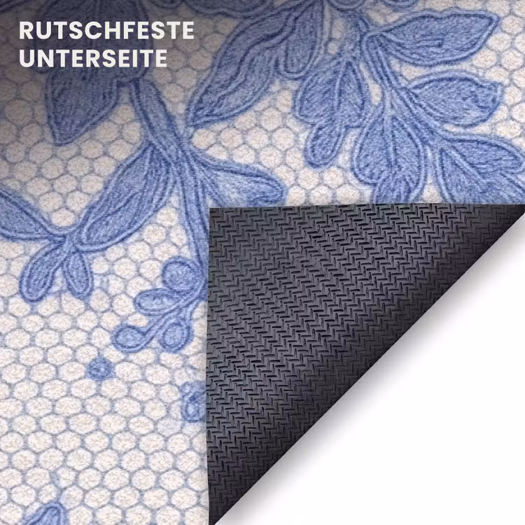 Fußmatte - Spitze – Blumen – Blau — 6