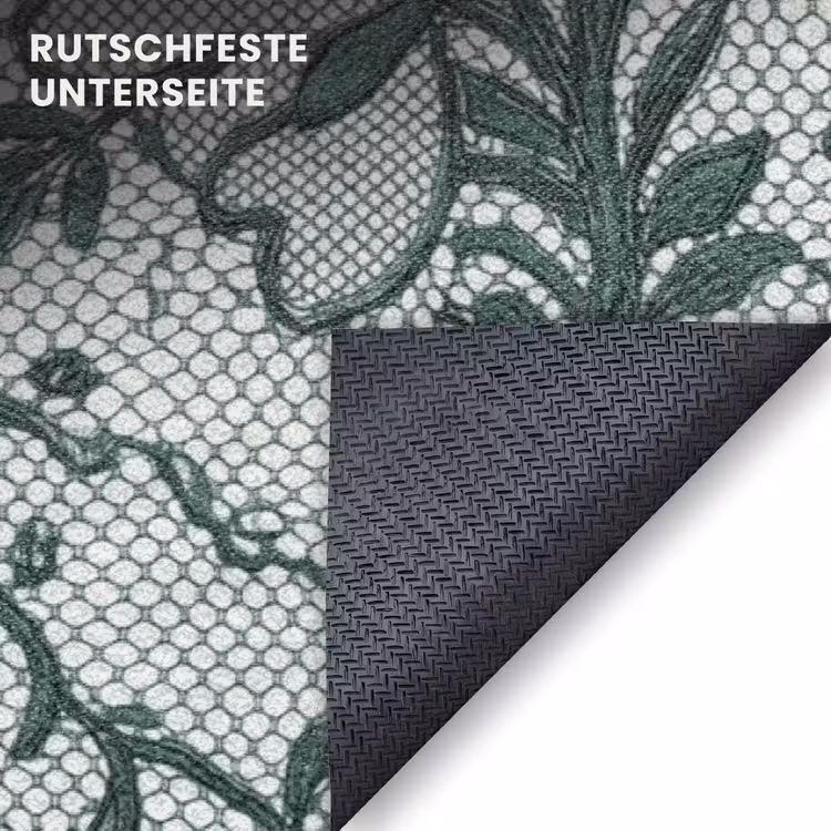 Fußmatte - Spitze – Blumen – Grün — 6