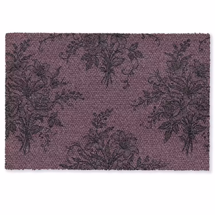 Fußmatte - Spitzenmuster – Blumen – Lila — 1
