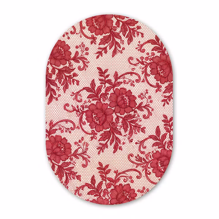 Forexbild Oval - Rote Spitze – Blumen — 1