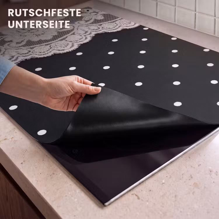 2-in-1 Herdabdeckplatte & Spritzschutz - Weiße Spitze – Schnittmuster — 4