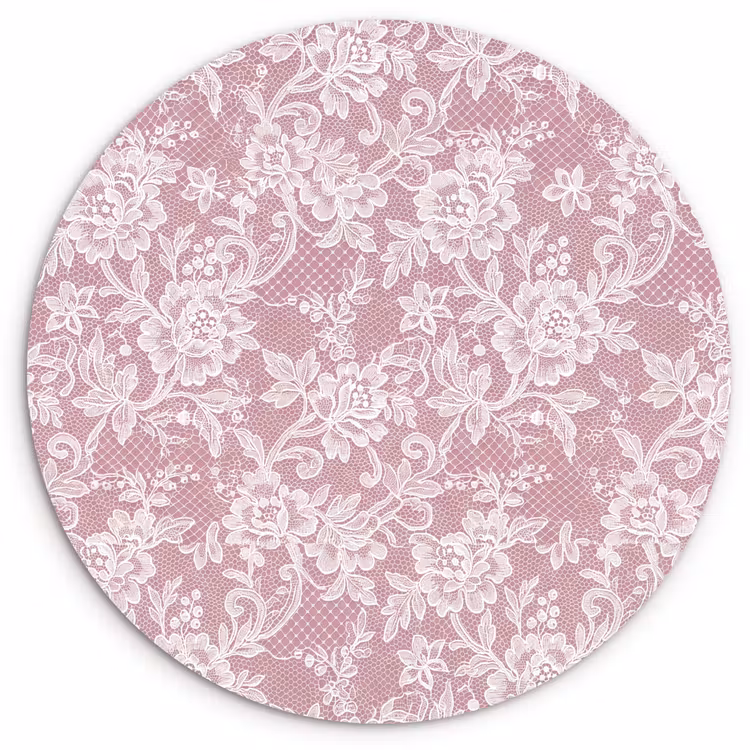 Forexbild Rund - Spitze – Blumen – Weiß — 1