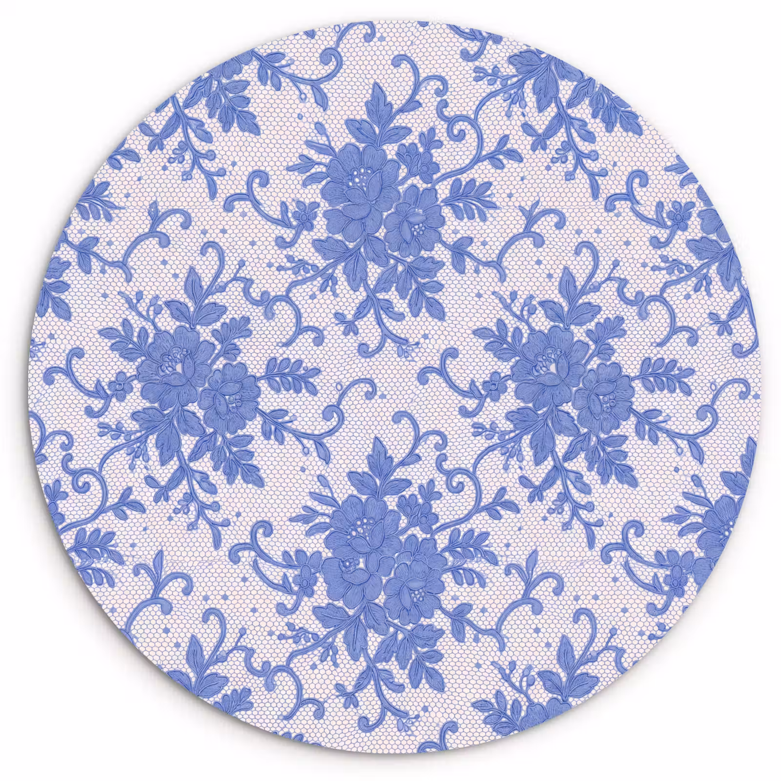 Forexbild Rund - Spitze – Blumen – Blau — 1