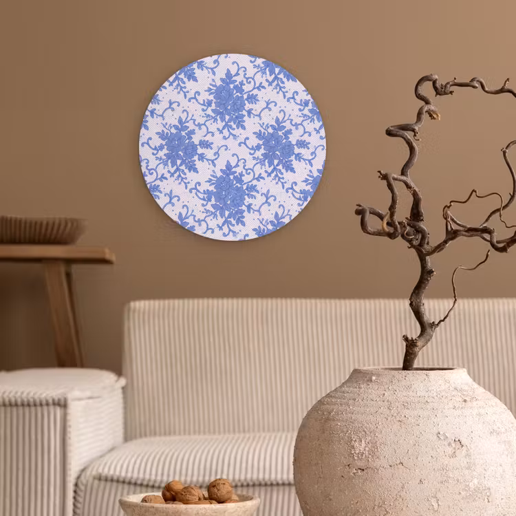 Forexbild Rund - Spitze – Blumen – Blau — 2