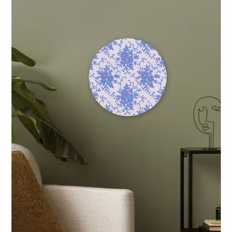 Forexbild Rund - Spitze – Blumen – Blau — 3
