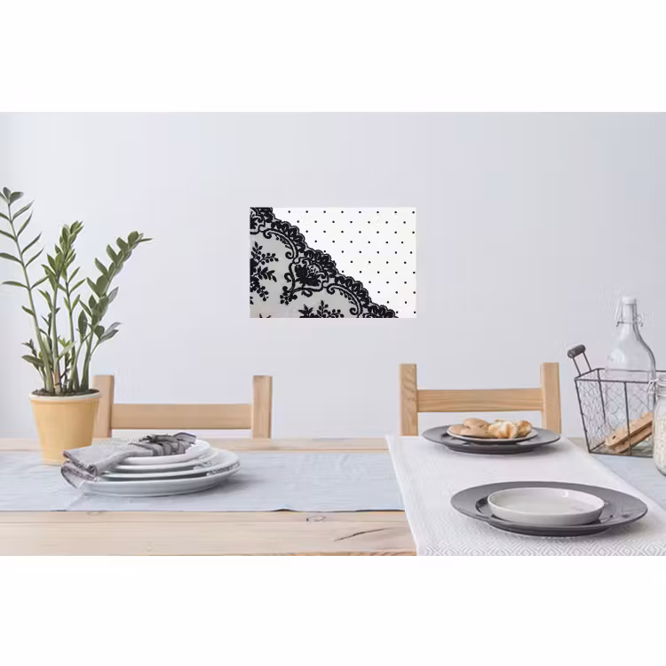 Wandtattoo – Schwarze Spitze – Blumen — 4