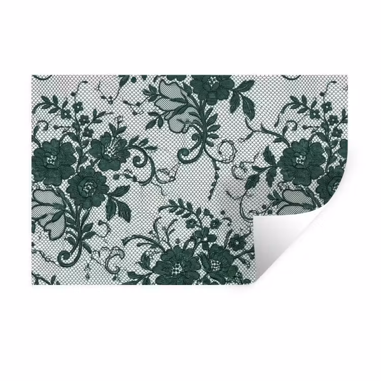Wandtattoo – Spitze – Blumen – Grün — 1