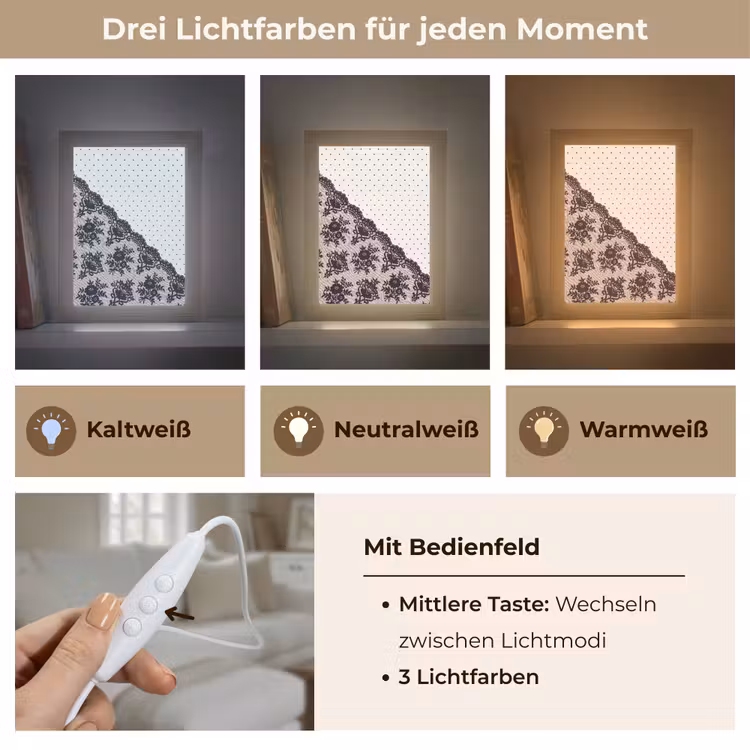 Personalisierte Lightbox - Schwarze Spitze – Blumen — 7