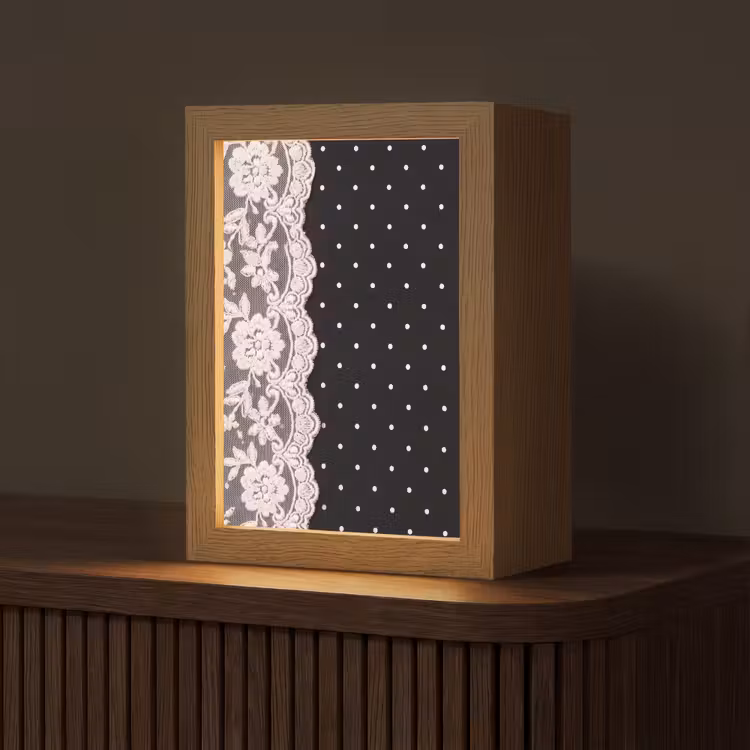 Personalisierte Lightbox - Weiße Spitze – Schnittmuster — 1