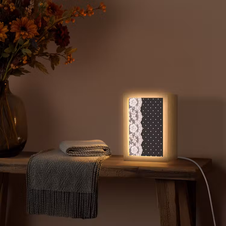 Personalisierte Lightbox - Weiße Spitze – Schnittmuster — 3