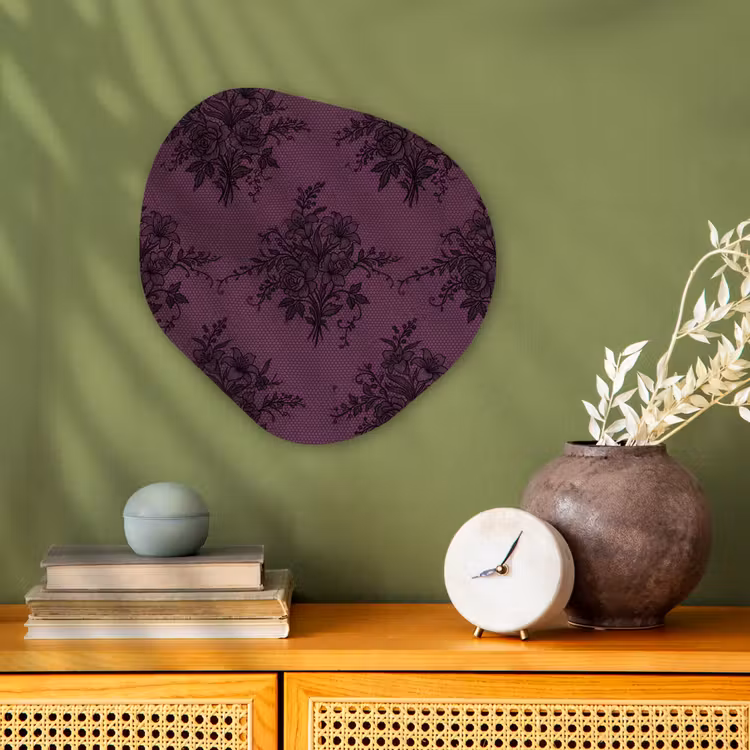 Forexbild Organische Form - Spitzenmuster – Blumen – Lila — 2