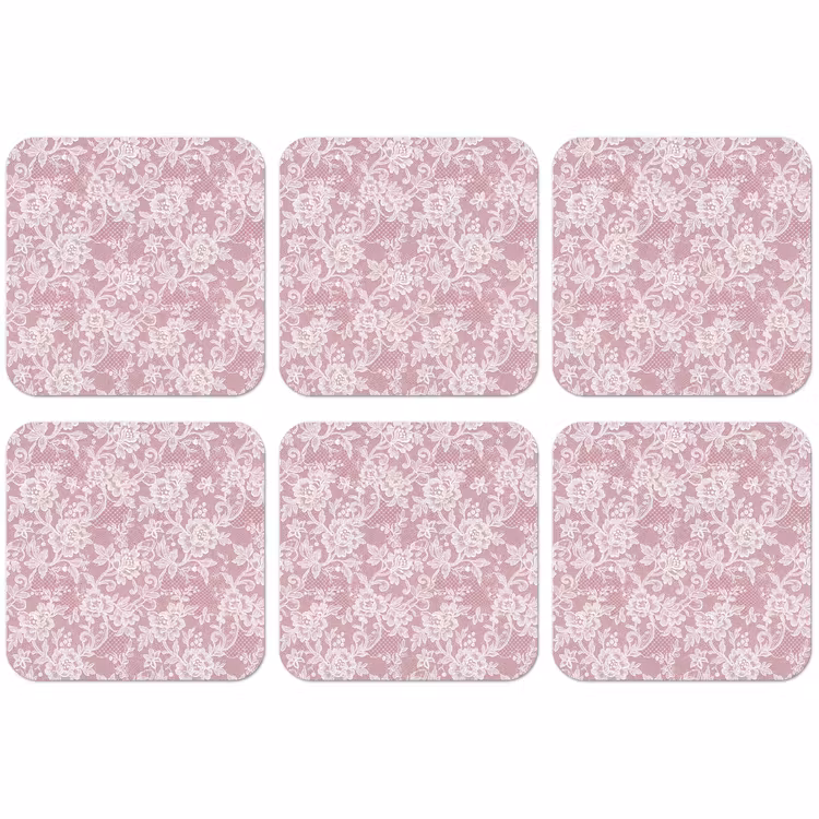 Untersetzer​ - Spitze – Blumen – Weiß — 1