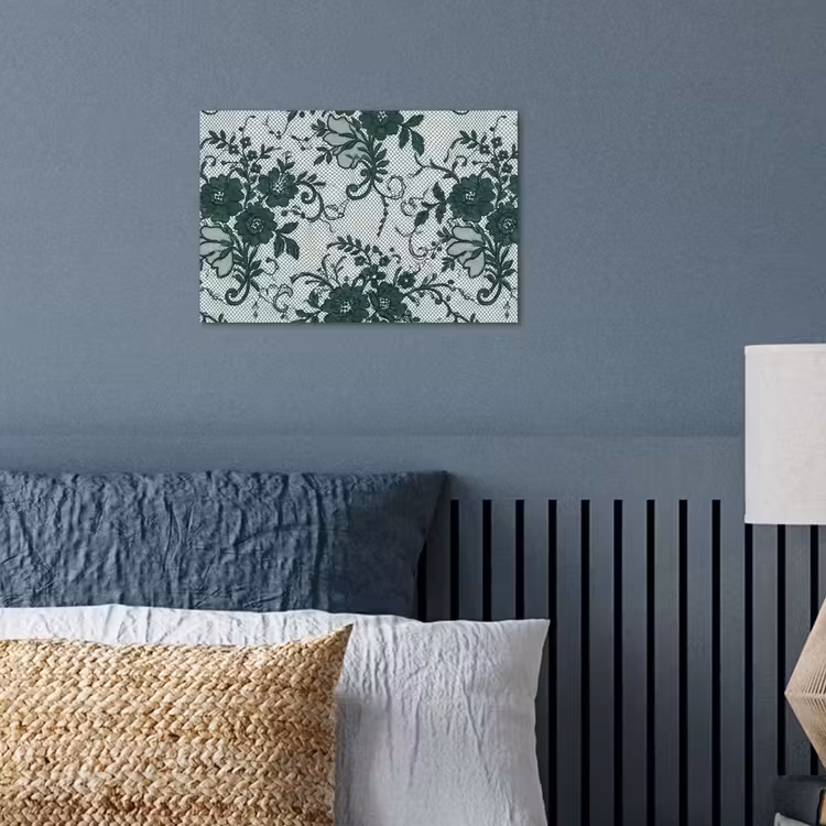 Poster - Spitze – Blumen – Grün — 3