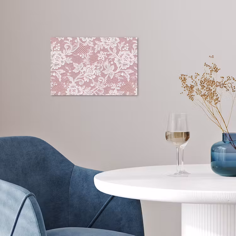 Poster - Spitze – Blumen – Weiß — 4