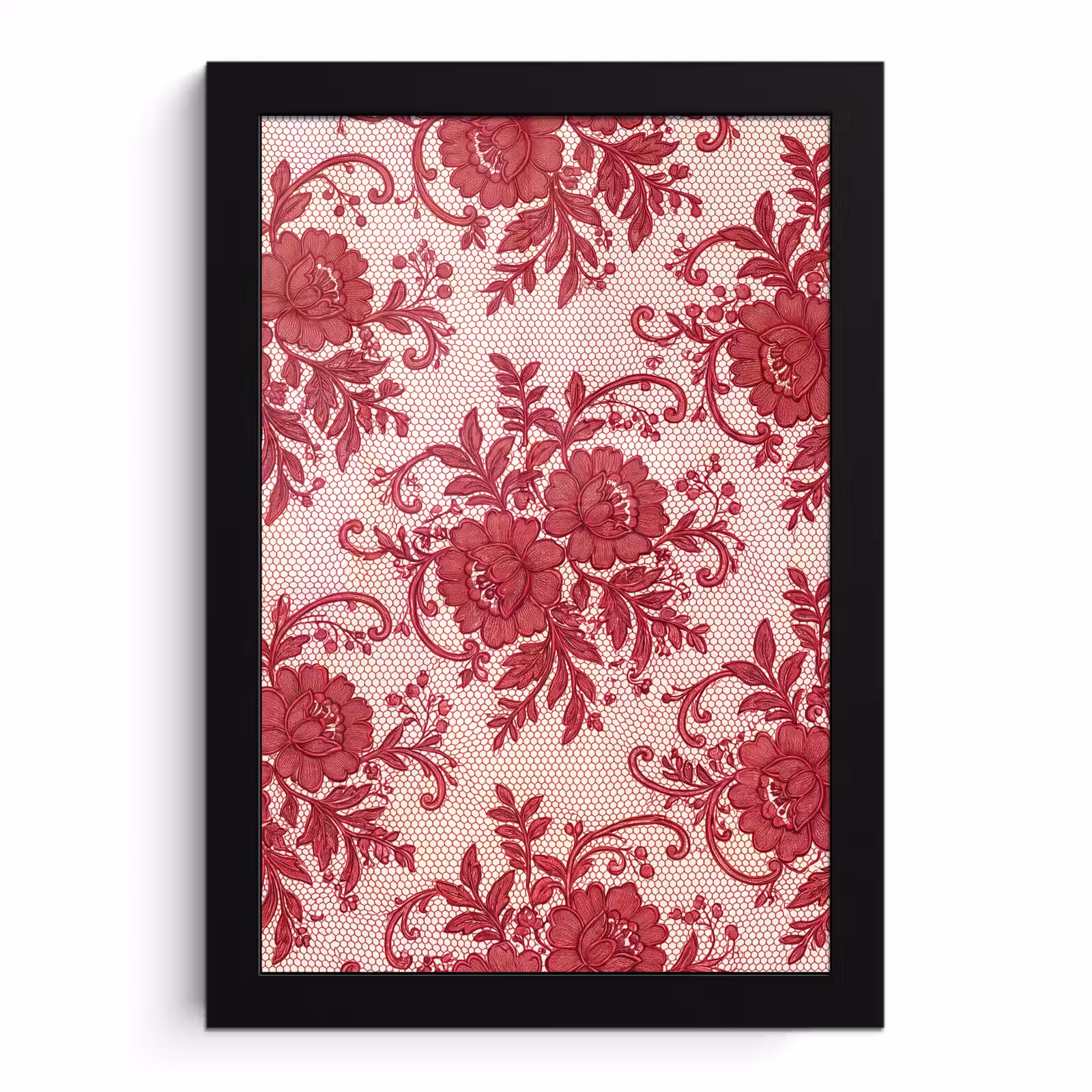 Bilder mit Rahmen - Rote Spitze – Blumen — 1