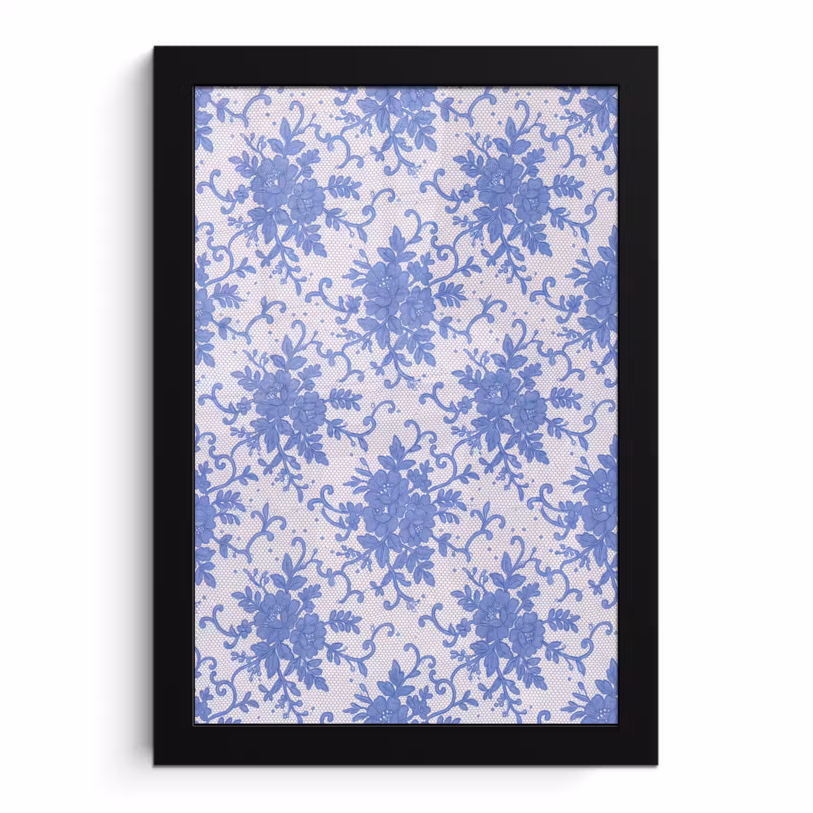 Bilder mit Rahmen - Spitze – Blumen – Blau — 1