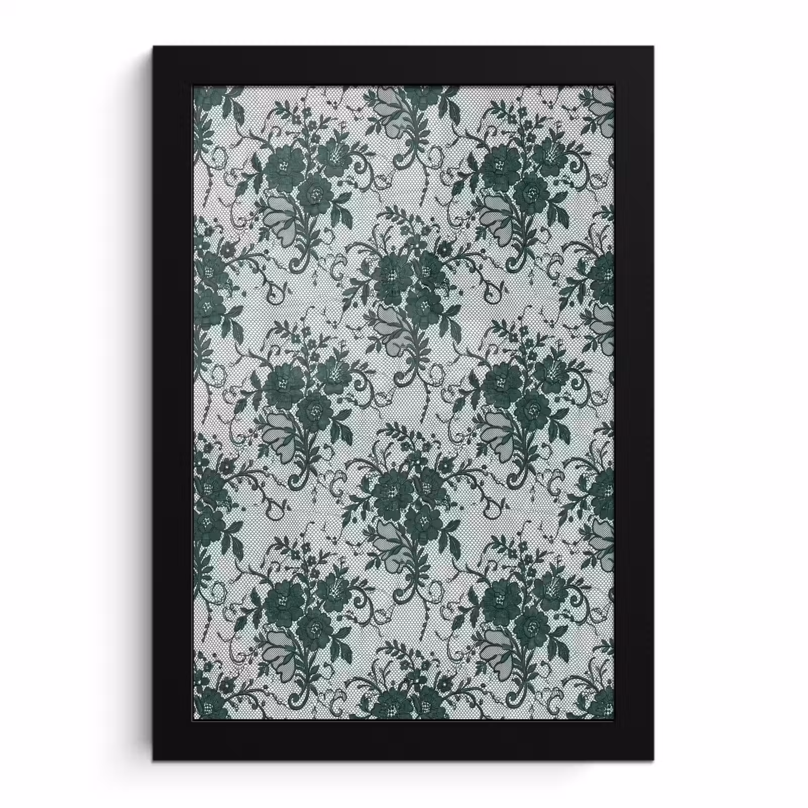 Bilder mit Rahmen - Spitze – Blumen – Grün — 1