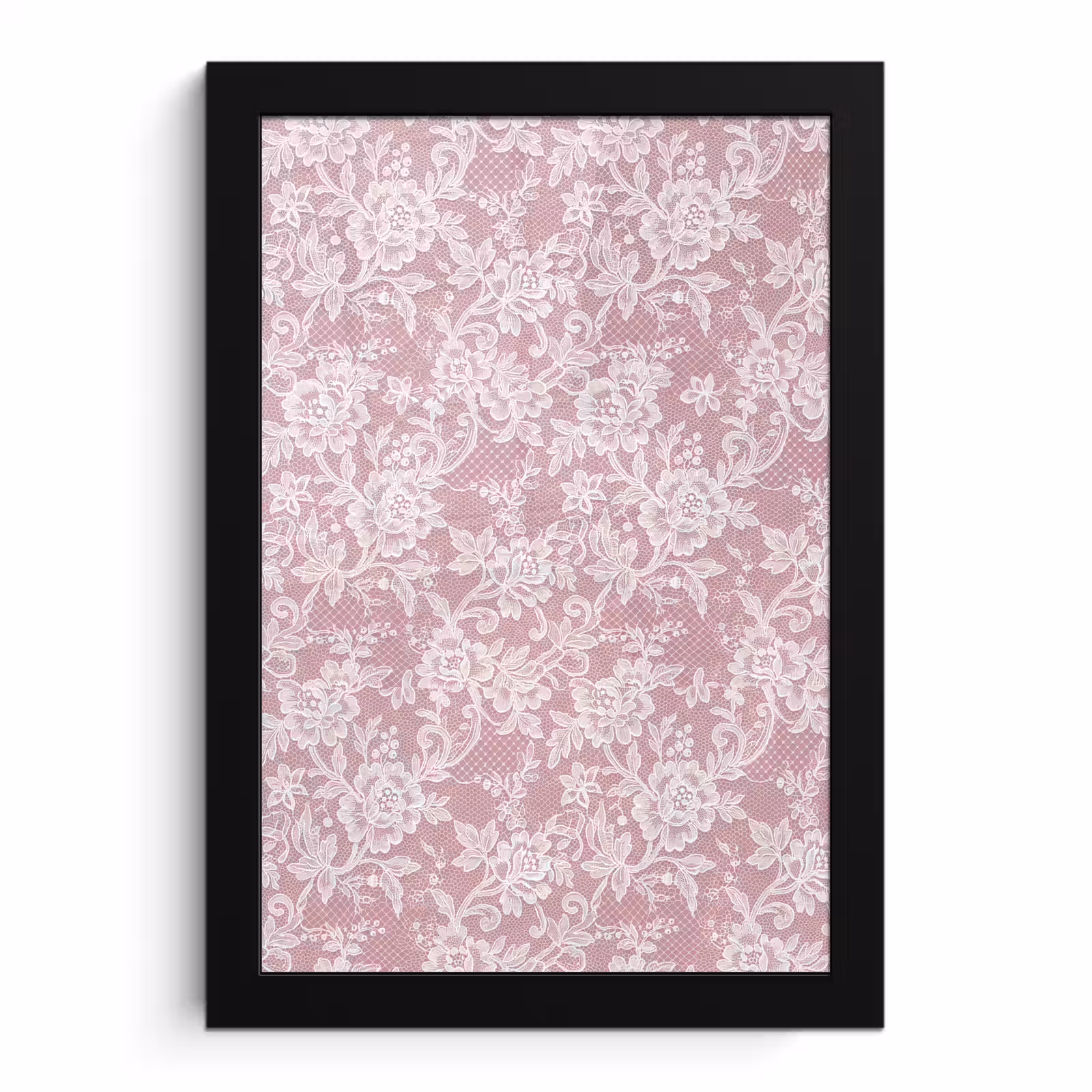 Bilder mit Rahmen - Spitze – Blumen – Weiß — 1